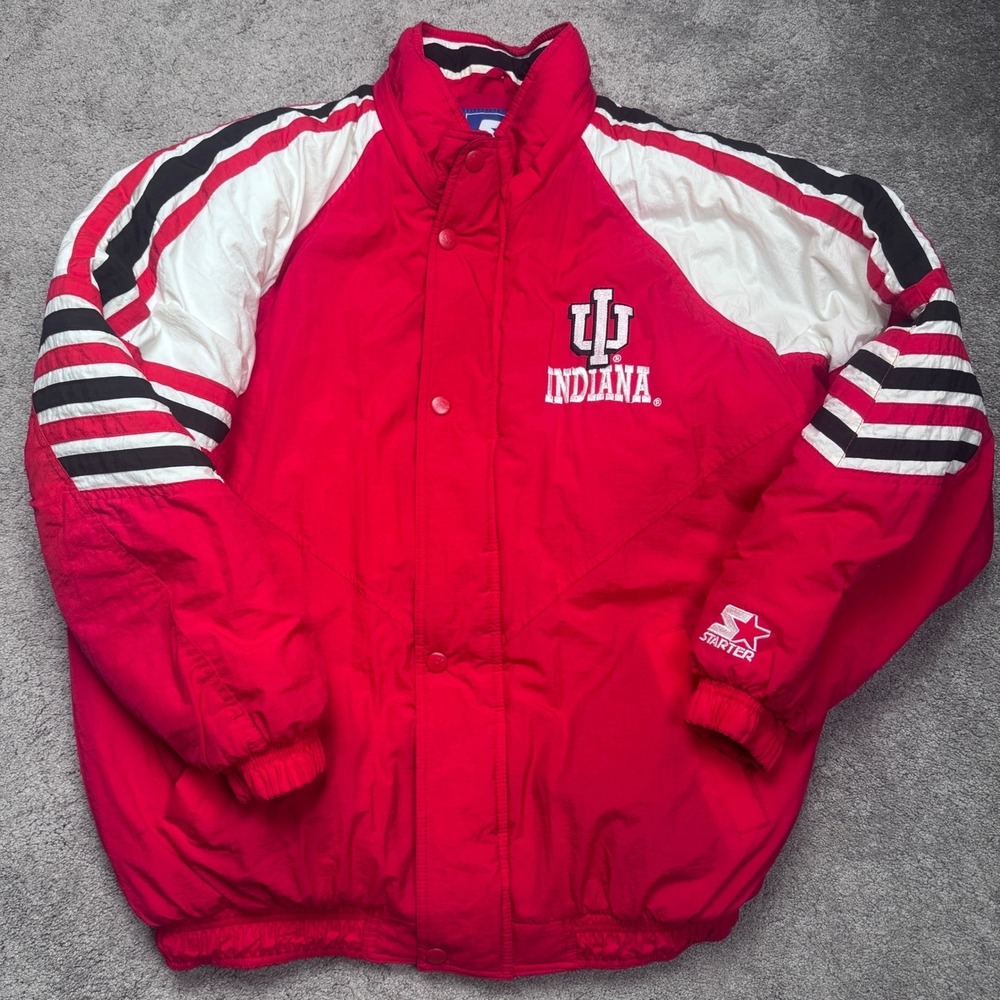 Vintage Indiana Hoosiers Starter Jacket Full Zip IU 90s Large  EUC